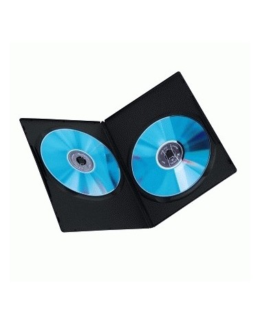 icecat_Hama DVD Slim Double-Box 10, Black 2 disques Noir