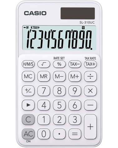 icecat_Casio SL-310UC-WE Taschenrechner Tasche Einfacher Taschenrechner Weiß