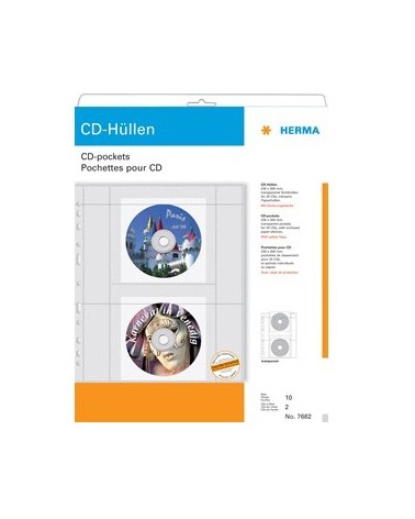 icecat_HERMA 7682 obal na CD DVD Krabička na UMD Průhledná