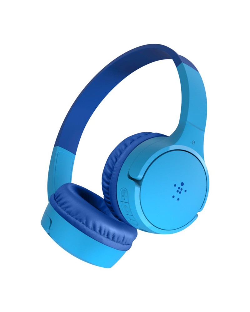 icecat_Belkin SOUNDFORM Mini Kopfhörer Kopfband 3,5-mm-Anschluss Mikro-USB Bluetooth Blau