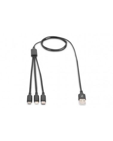 icecat_Digitus AK-300160-010-S câble USB 1 m USB A USB C Micro-USB B Lightning Noir