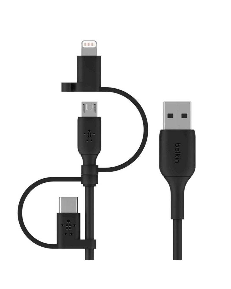 icecat_Belkin BOOST CHARGE cavo USB 1 m USB A USB C Micro-USB B Lightning Nero