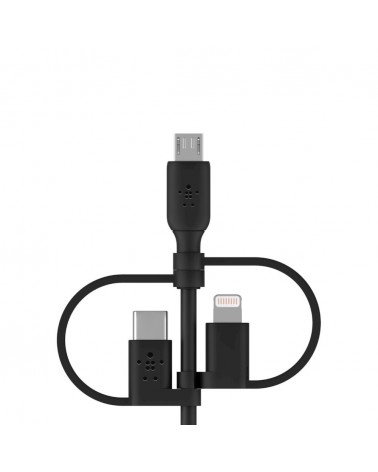 icecat_Belkin BOOST CHARGE câble USB 1 m USB A USB C Micro-USB B Lightning Noir