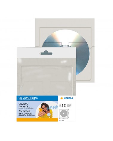 icecat_HERMA CD DVD-Hüllen, 129x130 mm 10 Hüllen