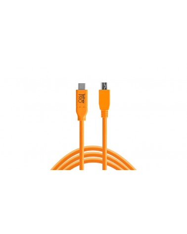 icecat_Tether Tools CUC2515-ORG cavo USB 4,6 m USB 2.0 USB C Micro-USB B Arancione