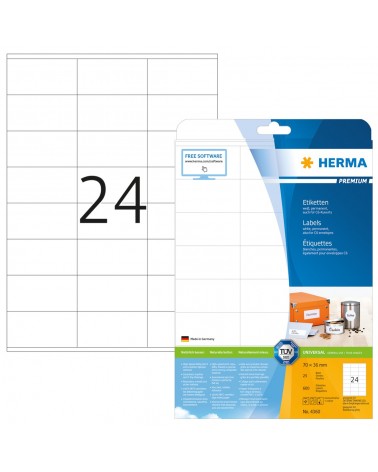 icecat_HERMA Étiquettes Premium A4 70x36 mm, blanches, papier mat, 600 pcs