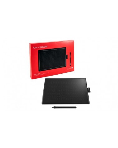 icecat_Wacom One by Medium tableta digitalizadora Negro, Rojo 2540 líneas por pulgada 216 x 135 mm USB