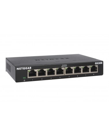 icecat_Netgear GS308-300PES switch di rete Non gestito L2 Gigabit Ethernet (10 100 1000) Nero