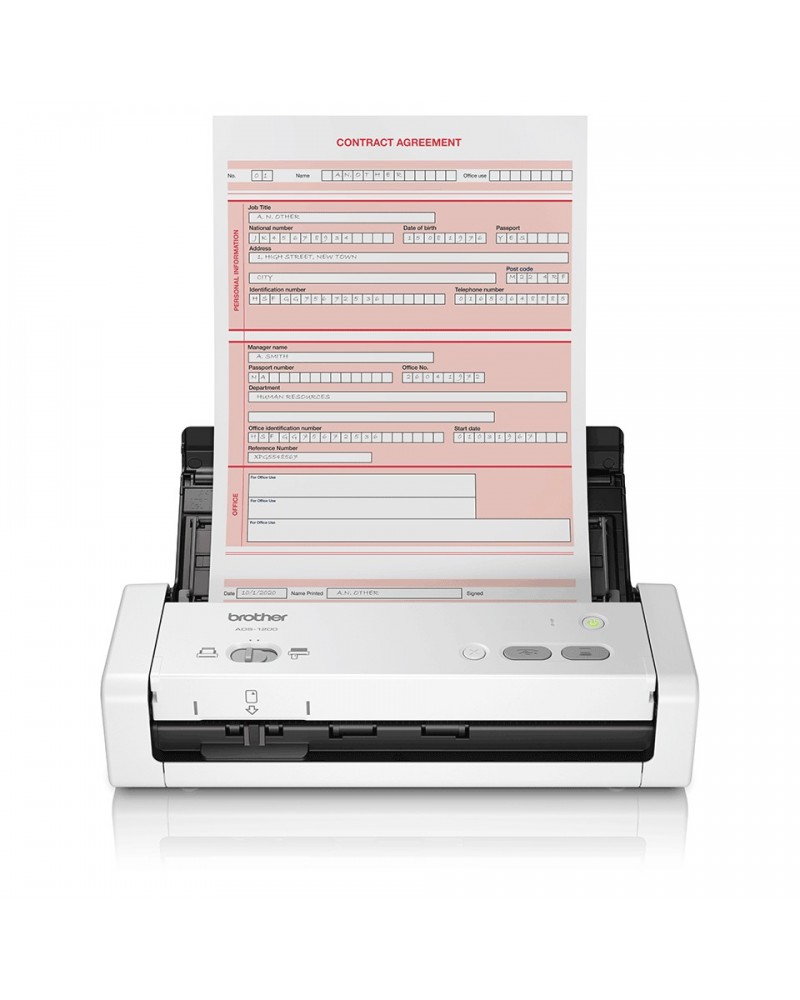 icecat_Brother ADS-1200 escaner Escáner con alimentador automático de documentos (ADF) 600 x 600 DPI A4 Negro, Blanco