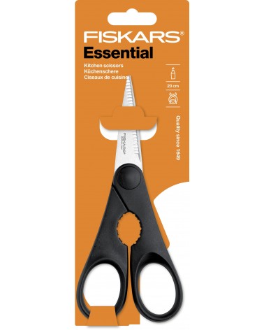 icecat_Fiskars 1023820 kitchen scissors 20 cm Black, Stainless steel Universal