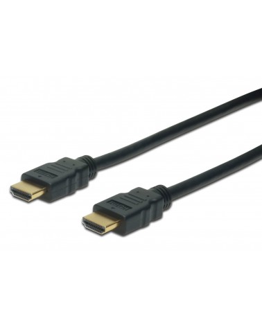 icecat_ASSMANN Electronic HDMI High Speed Anschlusskabel, Typ A St St, 1.0m, m Ethernet, Ultra HD 60p gold, sw