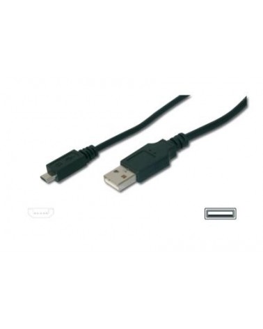 icecat_ASSMANN Electronic A micro-B, 3m USB kabel USB 2.0 USB A Micro-USB B Černá