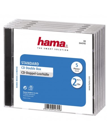 icecat_Hama CD Double Jewel Case Standard, Pack 5 2 disky Průhledná