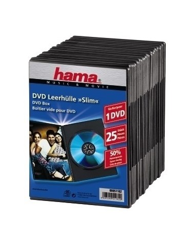 icecat_Hama DVD Slim Box 25, Black 1 disky Černá