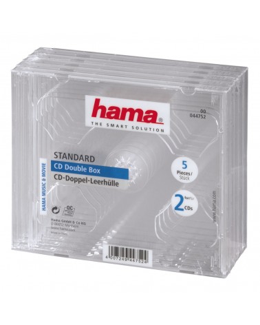 icecat_Hama CD Double Jewel Case, Pack 5 2 Disks Transparent