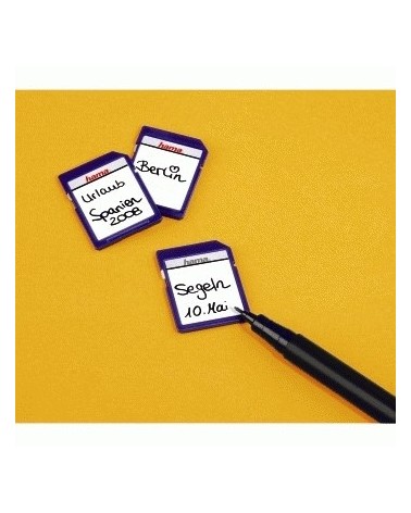 icecat_Hama "SD MMC" Memory Card Labels etiqueta autoadhesiva Blanco 18 pieza(s)