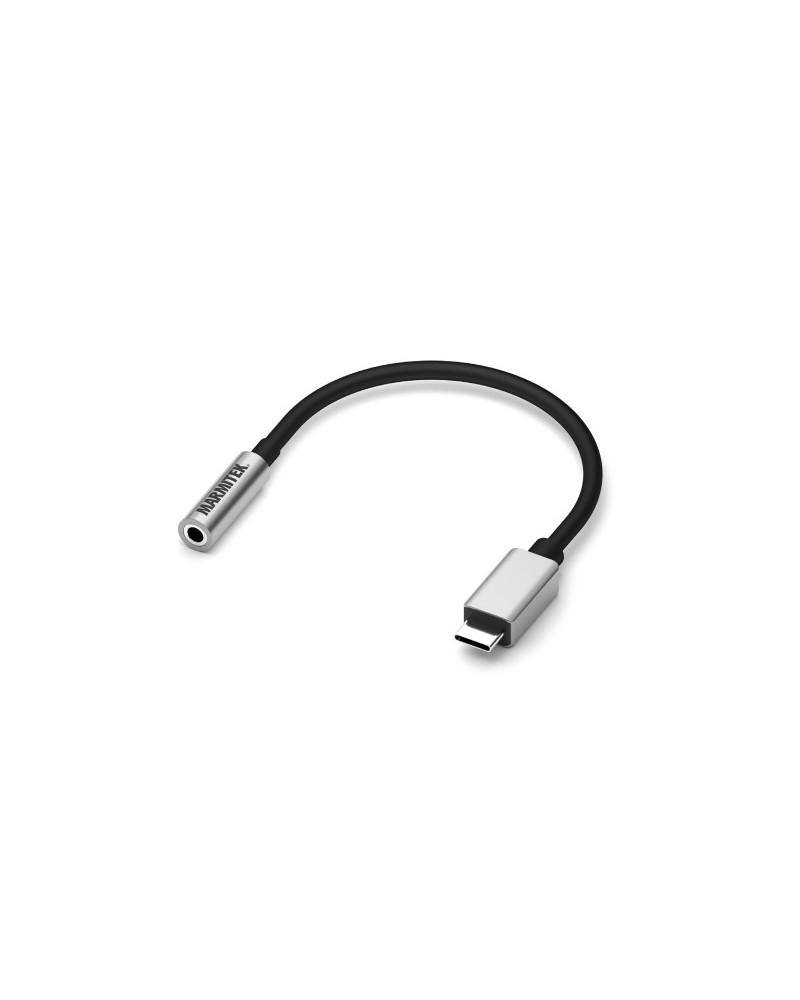 icecat_Marmitek 08374 Handykabel Schwarz, Silber 0,15 m USB C 3.5mm