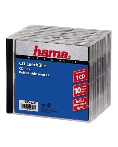 icecat_Hama CD Jewel Case Standard, Pack 10 1 disky Průhledná