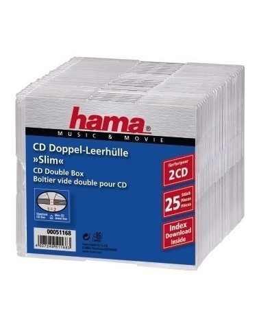icecat_Hama 00051168 CD-Hülle Schmales Gehäuse 2 Disks Transparent