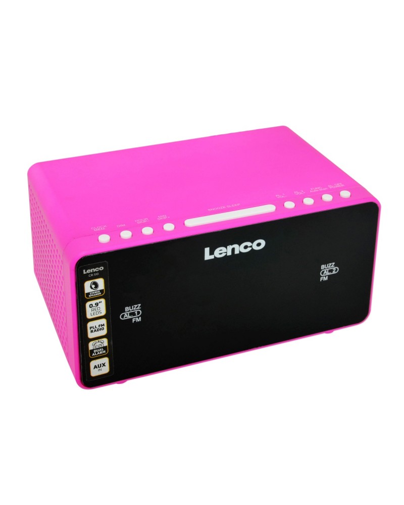 CR-510 FM-Radiowecker, Stereo LENCO pink CR510P