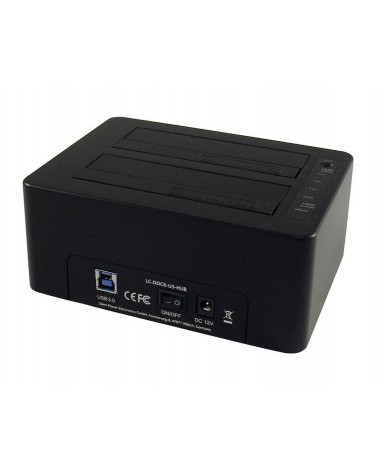 icecat_LC-Power LC-DOCK-U3-HUB storage drive docking station USB 3.2 Gen 1 (3.1 Gen 1) Type-B Black