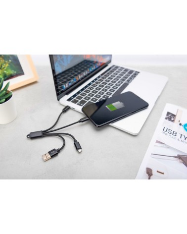 icecat_Digitus Câble de charge 3 en 1, USB A - Lightning + Micro USB + USB-C