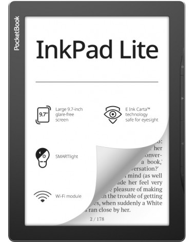 icecat_Pocketbook InkPad Lite eBook-Reader Touchscreen 8 GB WLAN Schwarz, Grau