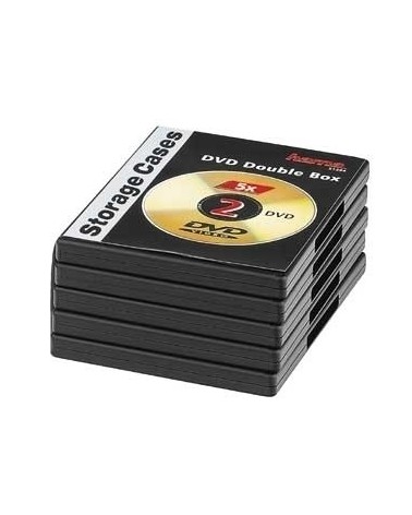 icecat_Hama 00051294 obal na optické disky DVD krabička 2 disky Černá