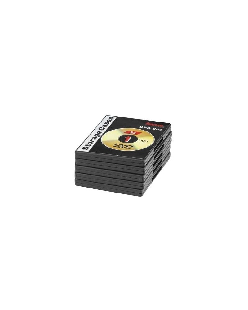 icecat_Hama DVD Jewel Cases, Pack of 5, black 1 disky Černá