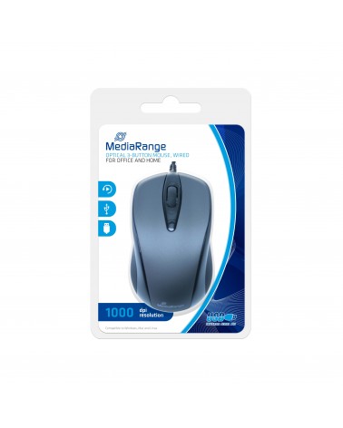 icecat_MediaRange MROS201 Maus Beidhändig USB Typ-A Optisch 1000 DPI