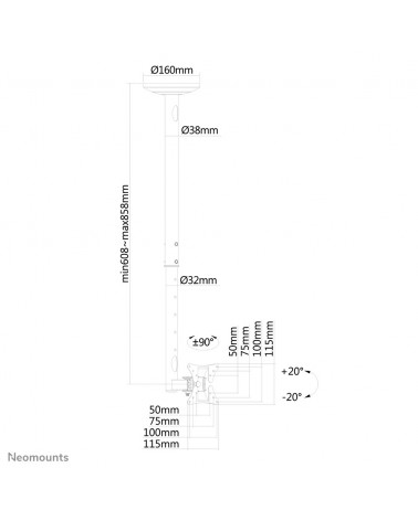 icecat_Neomounts by Newstar Soporte de techo para TV