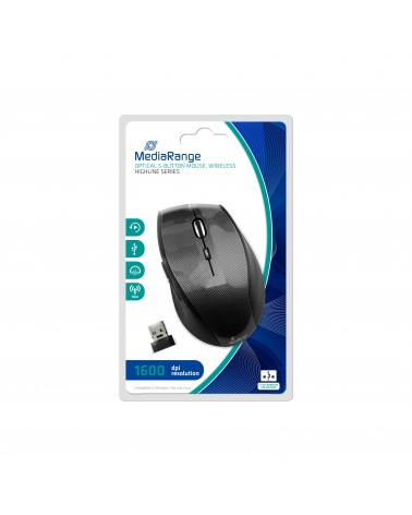 icecat_MediaRange MROS207 myš Pro praváky RF bezdrátový Optický 1600 DPI