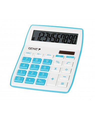 icecat_Genie 840 B calcolatrice Desktop Calcolatrice con display Blu, Bianco