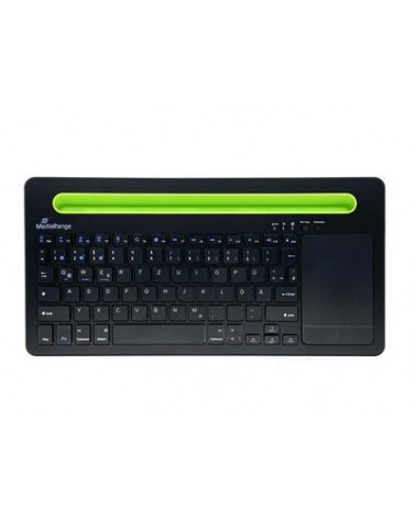 icecat_MediaRange MROS131 keyboard Bluetooth QWERTZ German, Swiss Black, Green
