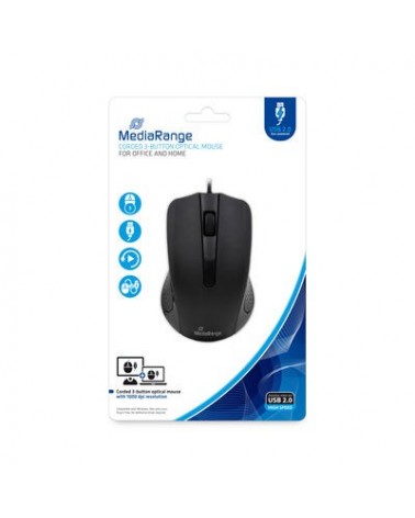 icecat_MediaRange MROS210 myš Pro praváky USB Typ-A Optický 1000 DPI
