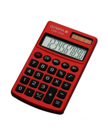 icecat_Olympia LCD 1110 Taschenrechner Tasche Einfacher Taschenrechner Rot