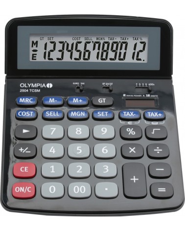 icecat_Olympia 2504 calculadora Escritorio Calculadora financiera Negro, Azul, Gris
