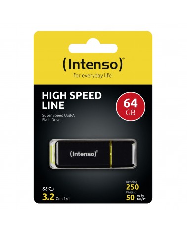icecat_Intenso High Speed Line lecteur USB flash 64 Go USB Type-A 3.2 Gen 1 (3.1 Gen 1) Noir, Jaune