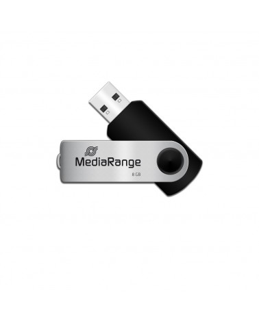 icecat_MediaRange MR908 USB paměť 8 GB USB Type-A   Micro-USB 2.0 Černá, Stříbrná