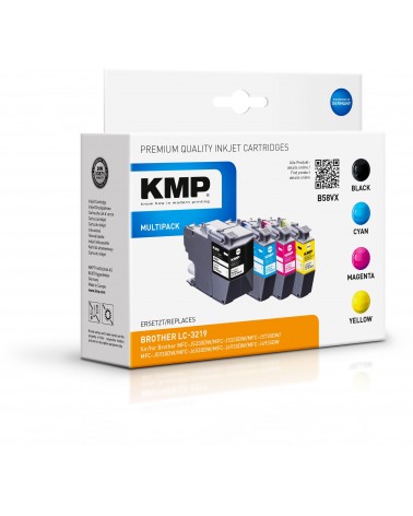 icecat_KMP 1537,4005 inkoustová náplň 4 kusů Kompatibilní Černá, Azurová, Purpurová, Žlutá