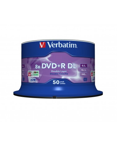 icecat_Verbatim DVD+R Double Layer 8x Matt Silver 50pk Spindle 8,5 GB DVD+R DL 50 kusů