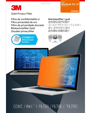icecat_3M Filtre de confidentialité or pour Apple® MacBook Pro® 15 pouces (modèle 2016 ou plus récent)