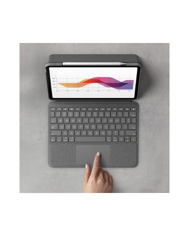 icecat_Logitech Folio Touch for iPad Air (4th generation) Gris Smart Connector QWERTZ Alemán
