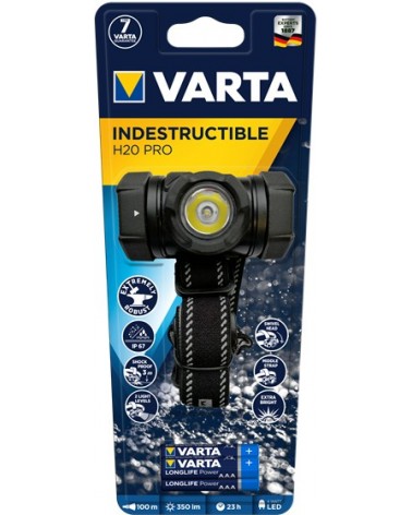 icecat_Varta INDESTRUCTIBLE H20 PRO Negro Linterna con cinta para cabeza LED