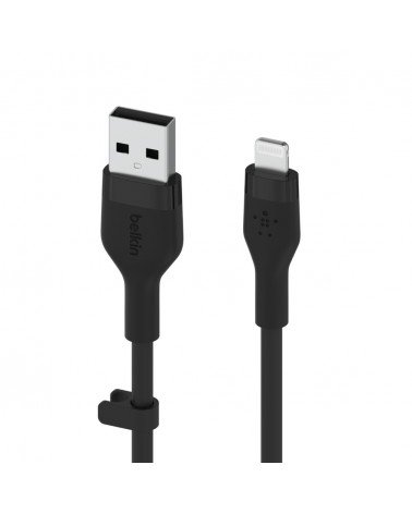 icecat_Belkin Cbl Silicqe USB-A LTG 2M noir cavo USB USB A USB C Lightning Nero