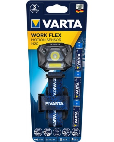 icecat_Varta WORK FLEX MOTION SENSOR H20 Black, Blue Headband flashlight LED
