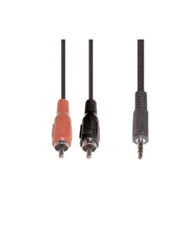 icecat_e+p B 113 2 audio cable 2.5 m 2 x RCA 3.5mm Black