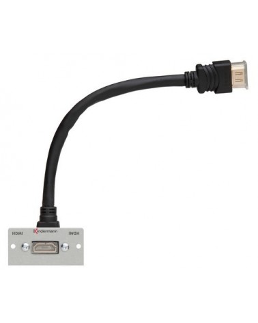 icecat_Kindermann HDMI 90° cable HDMI HDMI tipo A (Estándar) Gris, Negro