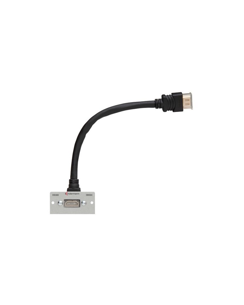 icecat_Kindermann HDMI 90° HDMI cable HDMI Type A (Standard) Grey, Black