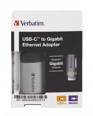 icecat_Verbatim 49146 hub & concentrateur USB 3.2 Gen 1 (3.1 Gen 1) Type-C 1000 Mbit s Noir, Argent